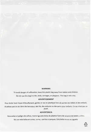 – 4 inch x 6 inch (1000 Pack) Self Seal Clear Poly Bags with Suffocation Warning – Permanent Adhesive – FBA Compliant for Packaging Clothes, Shirts - 1.5mil LDPE Plastic (PP-1000-4x6)