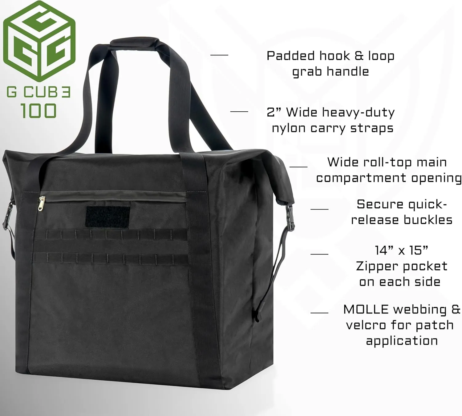 ~ G CUBƎ 100 Faraday Bag for Medium to Large Generators and Electronics ~ Protects Against EMP/CME/EMF/RF ~ Diamond Form Faraday Lined Interior ~ Midnight Multicam