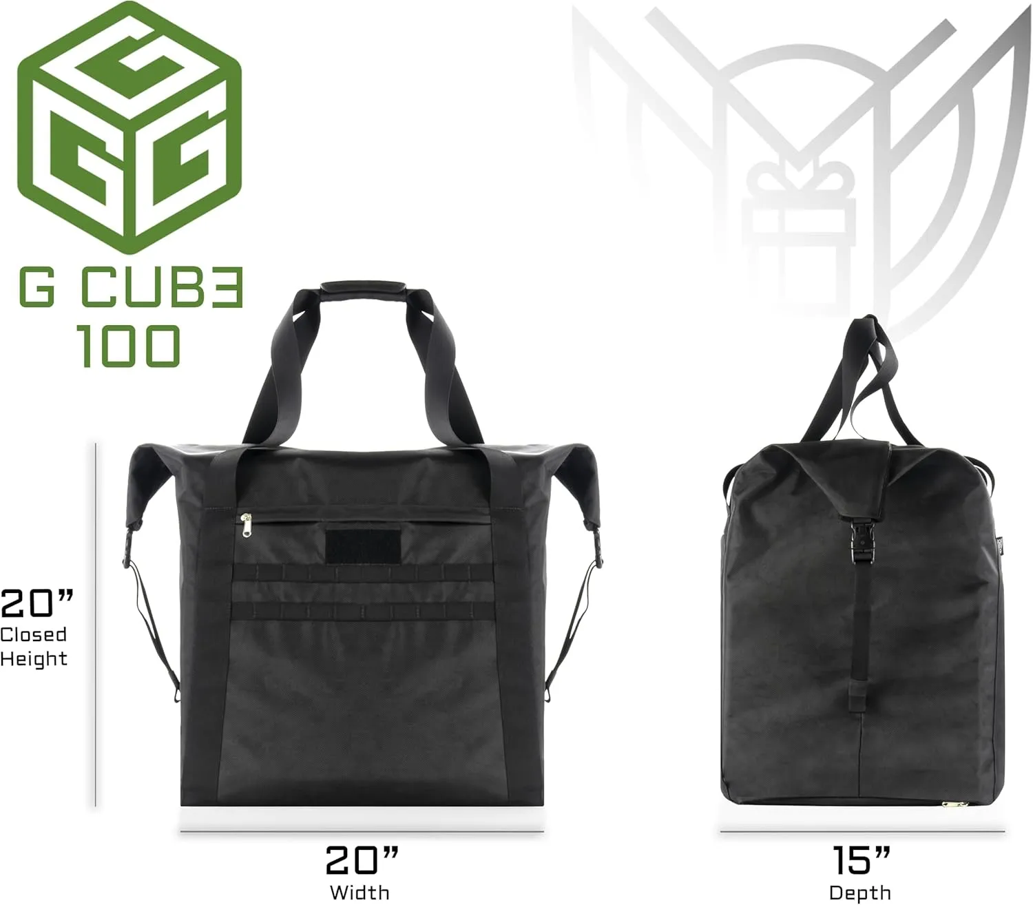 ~ G CUBƎ 100 Faraday Bag for Medium to Large Generators and Electronics ~ Protects Against EMP/CME/EMF/RF ~ Diamond Form Faraday Lined Interior ~ Midnight Multicam