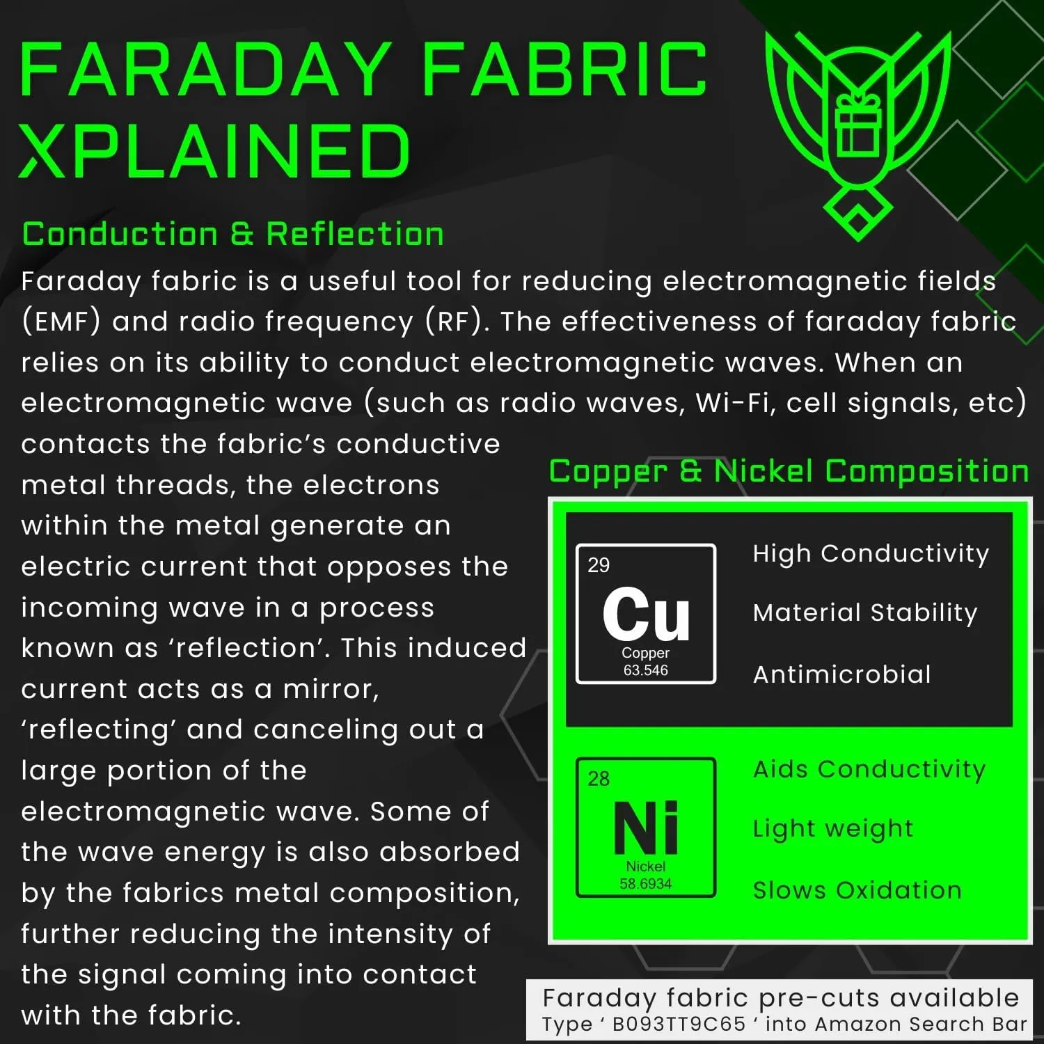 ~ G CUBƎ 25 Faraday Bag for Small Generators and Electronics ~ Protects Against EMP/CME/EMF/RF ~ Diamond Form Faraday Lined Interior ~ Black