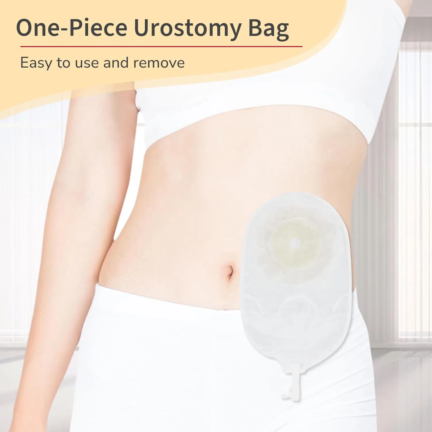 10 Pack Urostomy Bags, Drainable One Piece System Urostomy Pouches, Anti-Backflow Ostomy Bags with Drain Valve Closure for Urostomy Stoma Drainable Care 15-65mm Cut-to-Fit