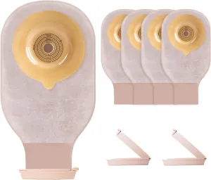 10 PCS Colostomy Bags, One Piece Convex Ostomy Bag Ostomy Supplies,15mm-45mm Cut-to-Fit Drainable Pouches for Stoma Care