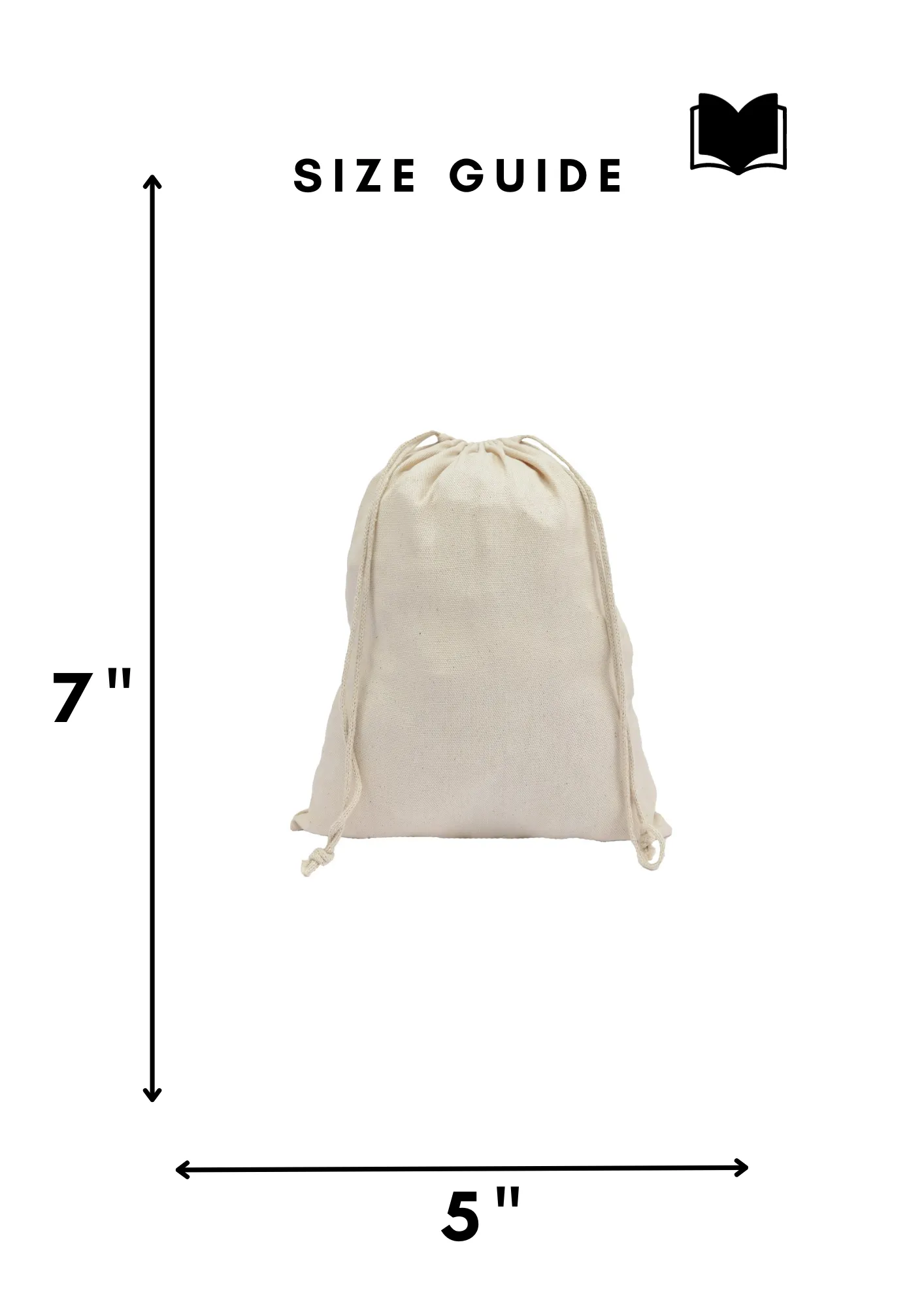 100% Cotton Canvas Double Drawstring Pouch for everyday use