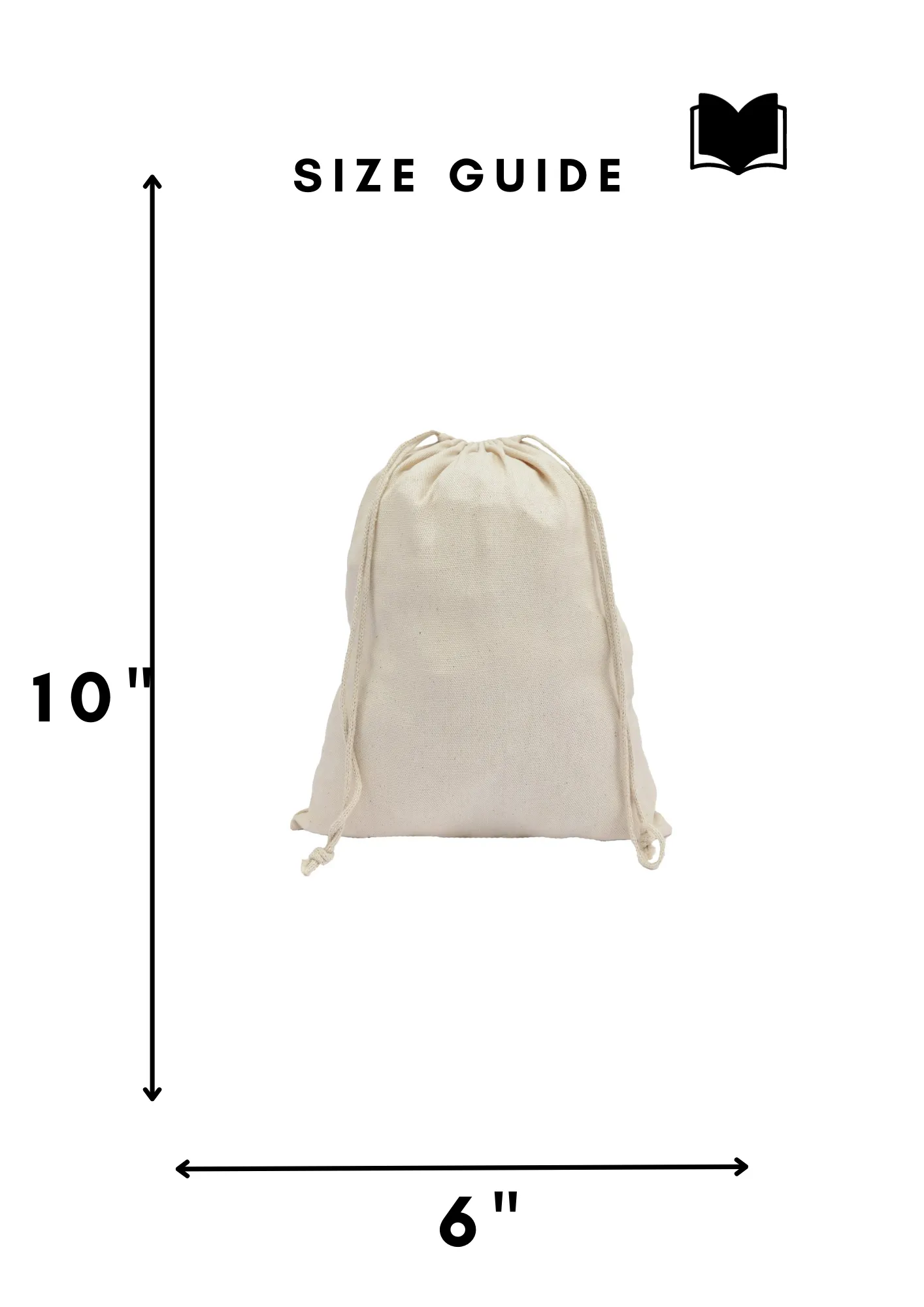 100% Cotton Canvas Double Drawstring Pouch for everyday use