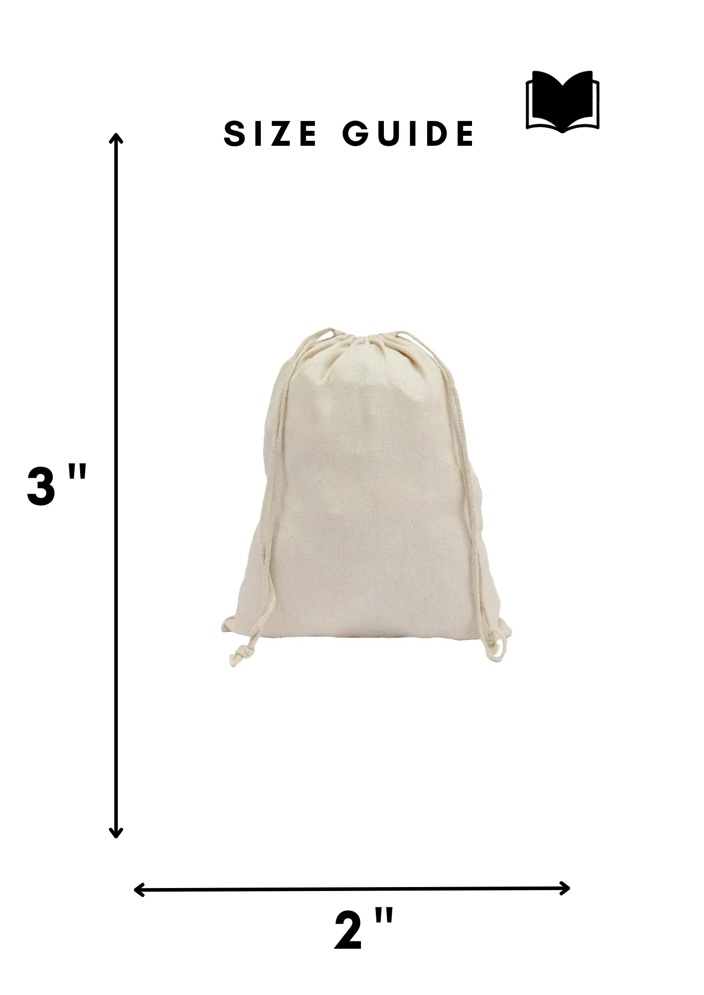 100% Cotton Canvas Double Drawstring Pouch for everyday use