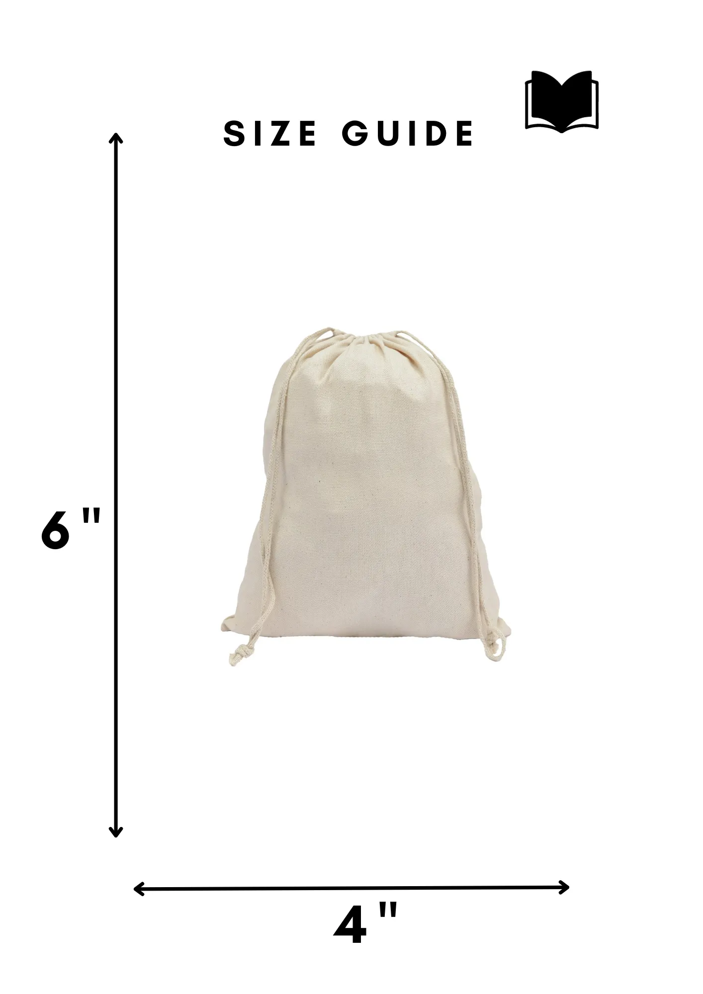 100% Cotton Canvas Double Drawstring Pouch for everyday use