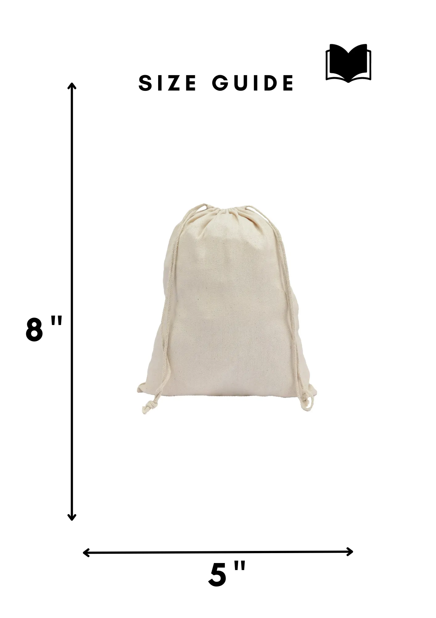 100% Cotton Canvas Double Drawstring Pouch for everyday use