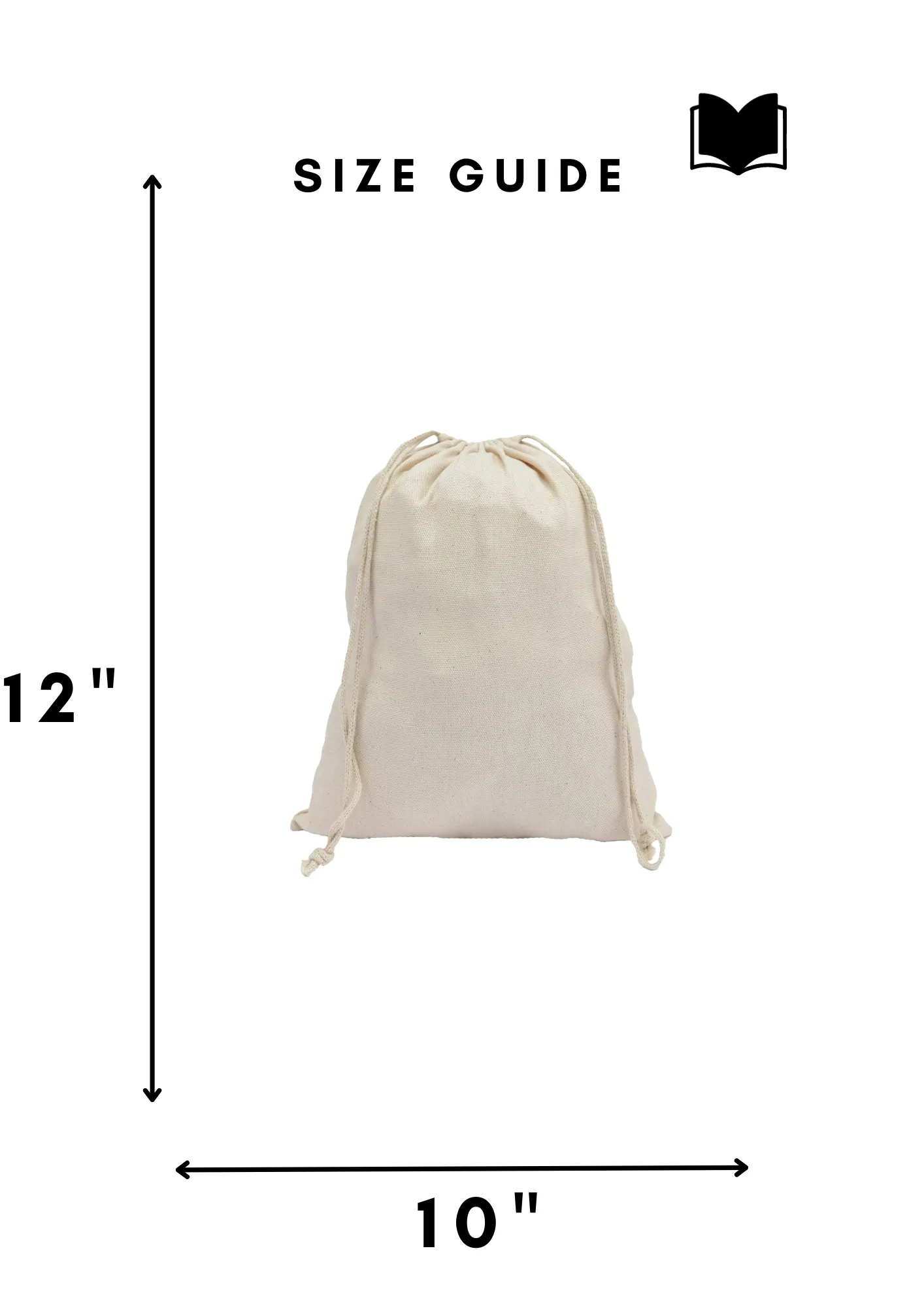 100% Cotton Canvas Double Drawstring Pouch for everyday use