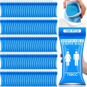 100 Pcs Disposable Urine Bag 700 ml Pee Bags for Travel for Women/Men Camping Pee Bags Bulk Unisex Emergency Urine Bag Vomit Bags, Toilet Traffic Jam Pregnant, Patient Portable