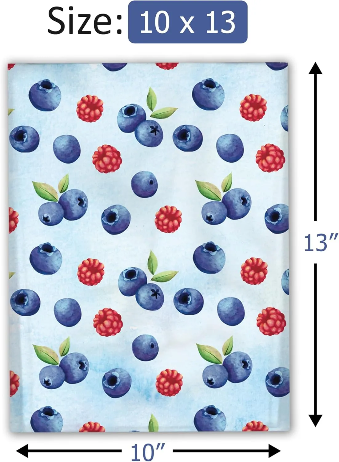 10x13 (100) Blueberries and Raspberries Designer Poly Mailers Waterproof Self Sealing Tear Resistant Polymailers Shipping Envelopes Premium Printed Bags For Small Businesses