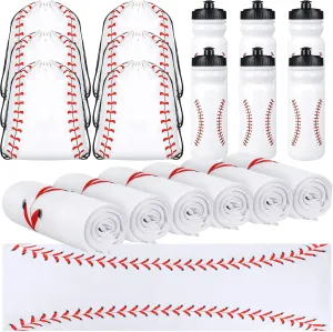 18 Pcs Sport Gifts Set Baseball Softball Soccer Party Favors - Baseball Softball Soccer Cooling Towel Reusable Water Bottle and Drawstring Bag for Sports Teams Party Supplies