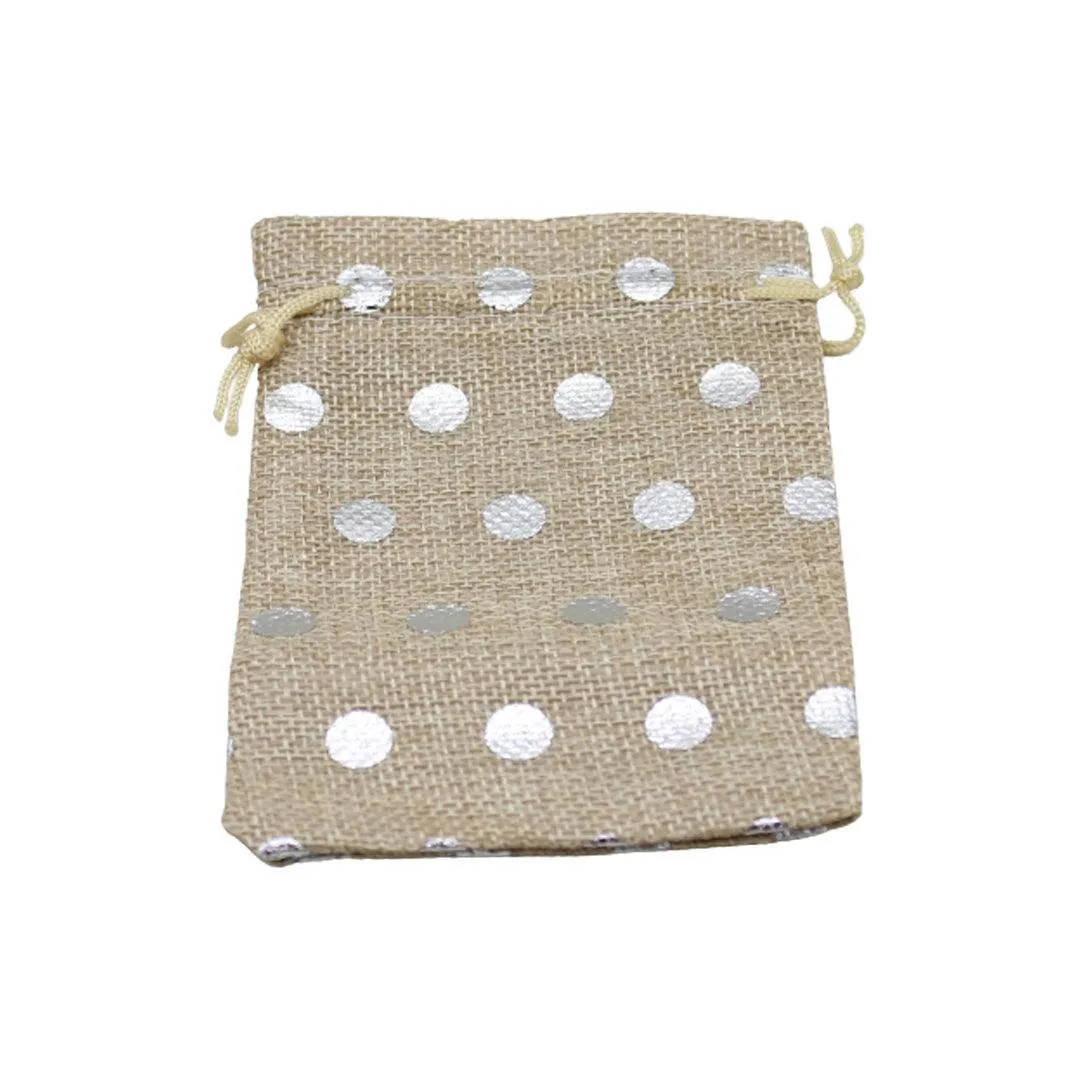 18x24 CM | Original Printed | Printed Potli Jute Bag | Gift Return Gifts Bags |  Drawstring Bags | Pack Of 10
