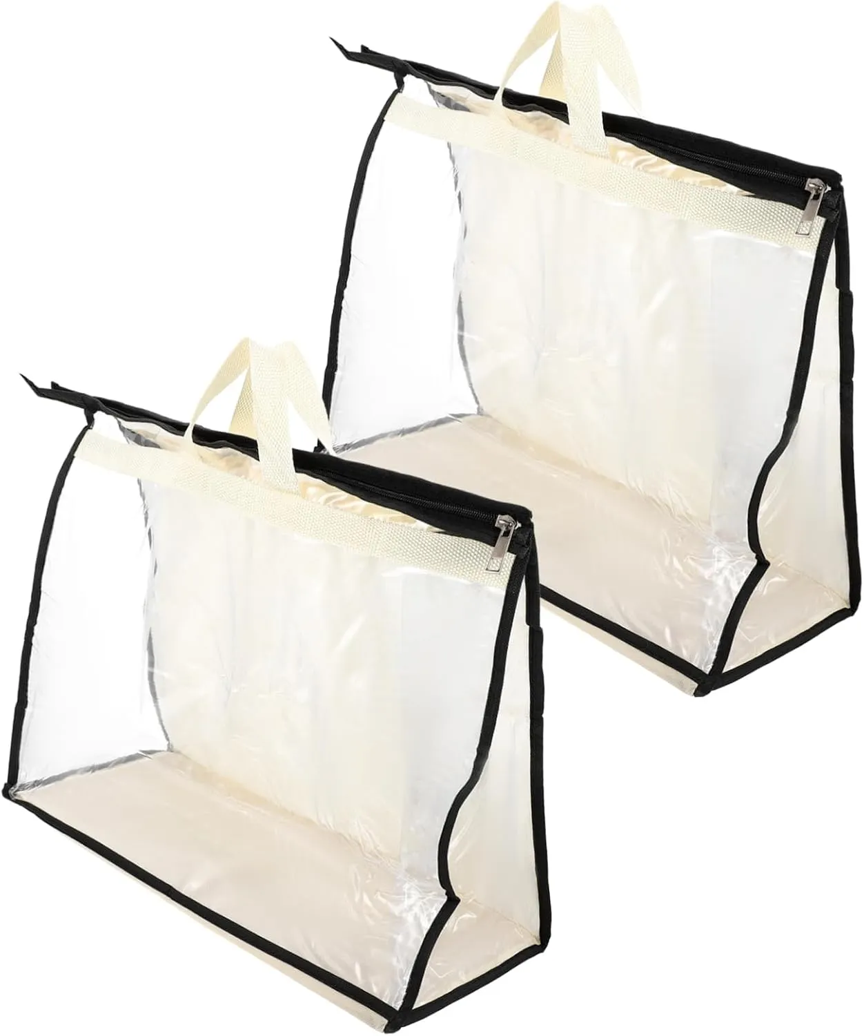 2-pack Dust Protection Bag for Handbags Organizer Cover Bag Folding Design Large Capacity Sealed Sealing Home Dorm Storage