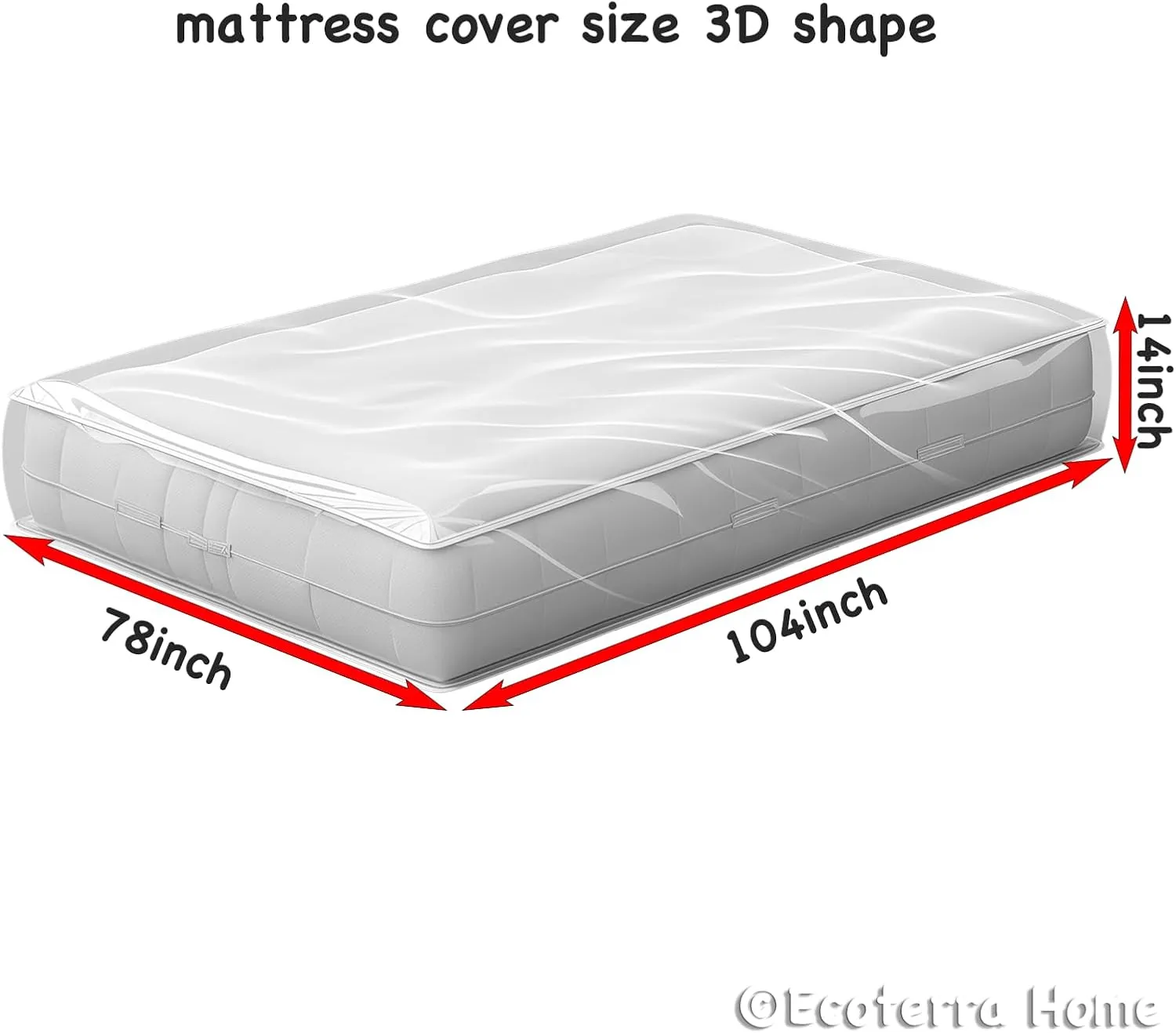 2-Pack King Mattress Bags for Moving and Long Term Storage, 4Mil Extra Thick Heavy-Duty Mattress Moving Suppliers, King Size, California King Mattress Cover Protector for Disposal,Waterproof.