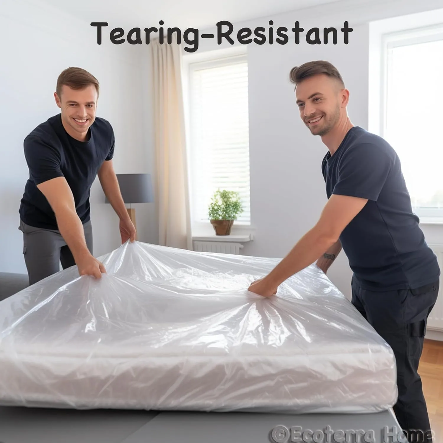 2-Pack King Mattress Bags for Moving and Long Term Storage, 4Mil Extra Thick Heavy-Duty Mattress Moving Suppliers, King Size, California King Mattress Cover Protector for Disposal,Waterproof.