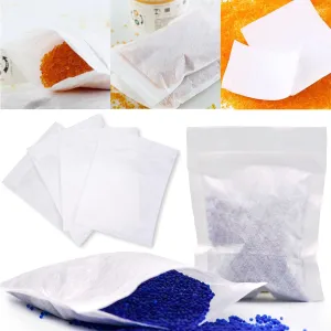 200 Packs Breathable Paper Bags, Zip Lock Storage Bags for Small Items, Silica Gel Beads, Desiccant, Jewelry, Samples, 4.3 by 6.3 Inch