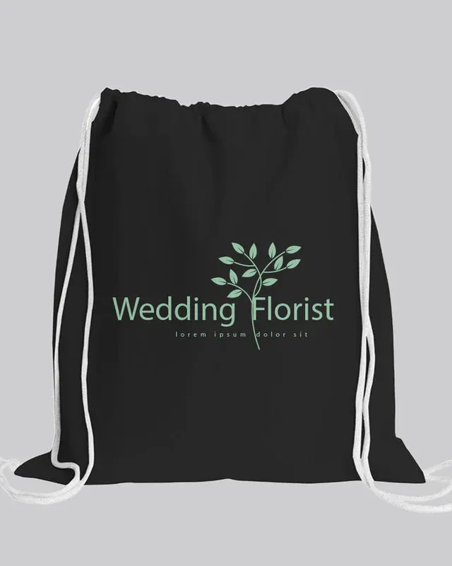 24 Cotton Printed Drawstring Bags