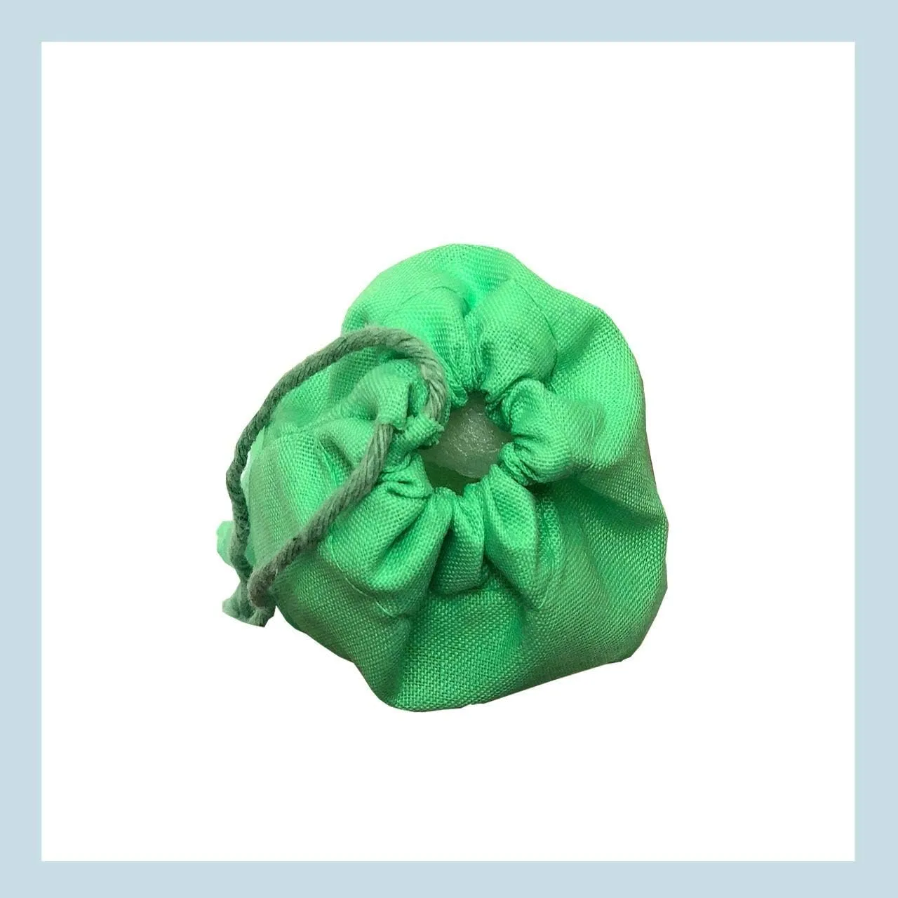 2x3 inches Color Full Cotton Bags, Reusable And Biodegradable Produce Muslin Drawstring Bags Pack Of 25 (Green)