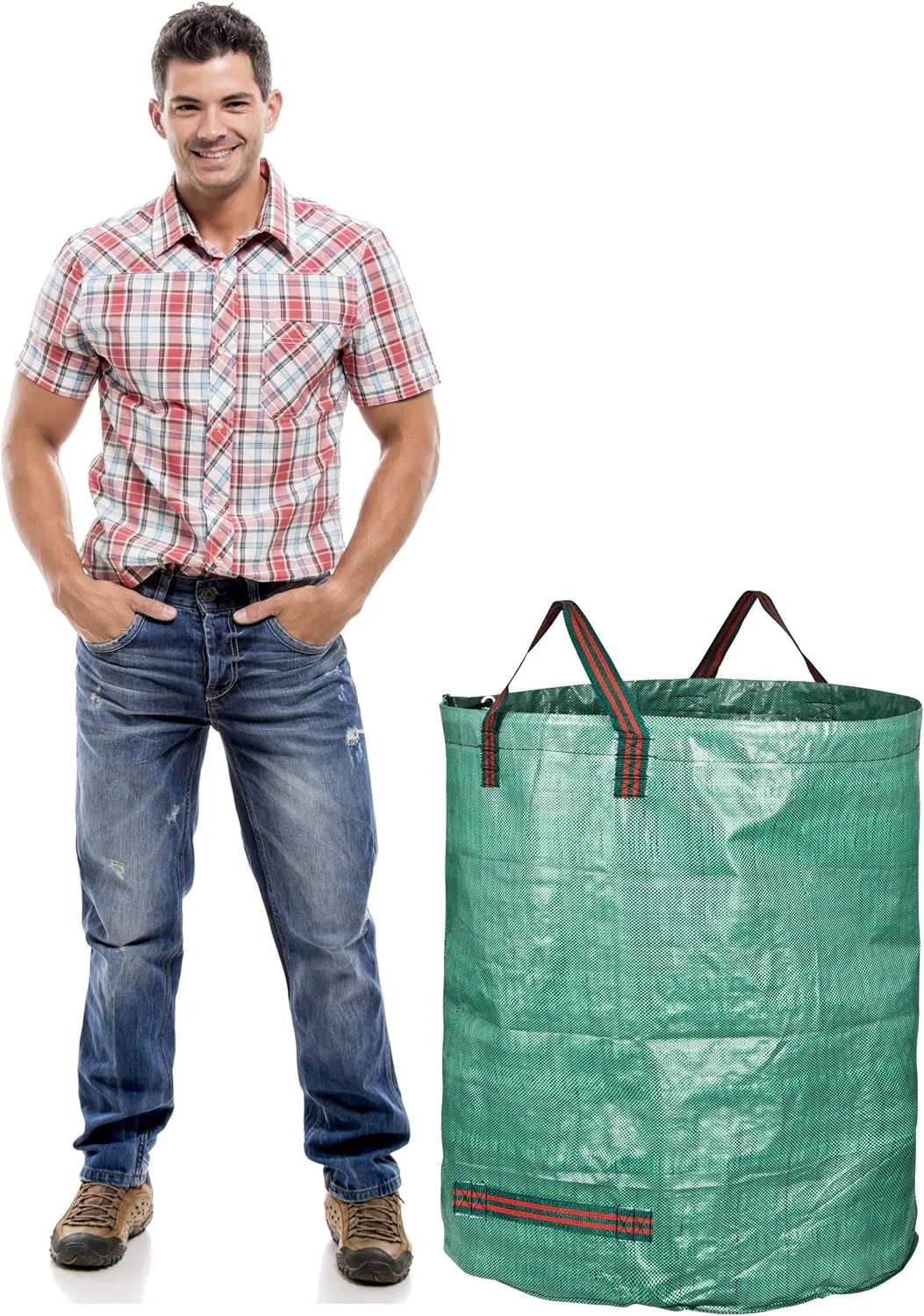 3-Pack 80 Gallons Reusable Garden Waste Bags (H33, D26 inches) - Yard Waste Bags