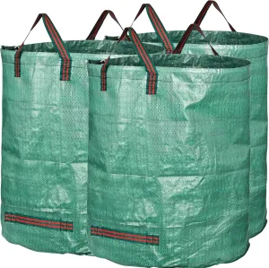 3-Pack 80 Gallons Reusable Garden Waste Bags (H33, D26 inches) - Yard Waste Bags