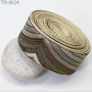 3 Yard Green Embroidery 55mm Trim Border Embroidered Saree Ribbon Sewing Accessories for Beach Bags, Hats, Costumes Christmas Home Decor