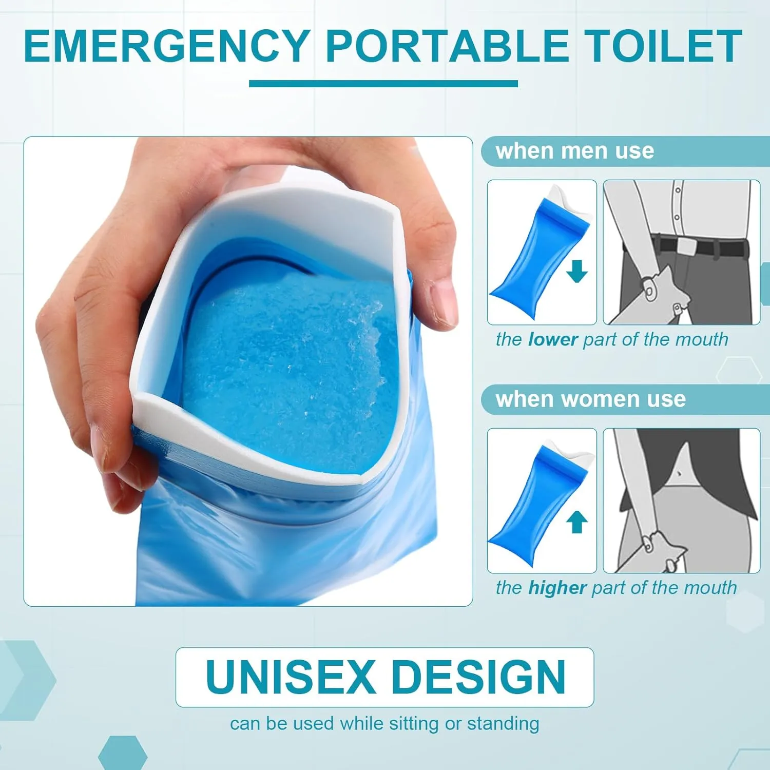 30 Pcs Disposable Urine Bag 700 ml Pee Bags for Travel for Women/Men Camping Pee Bags Bulk Unisex Emergency Urine Bag Vomit Bags, Toilet Traffic Jam Pregnant, Patient Portable