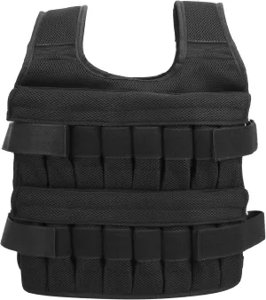 35KG Adjustable Weighted Vest for Men & Women, Heavy Duty Sandbag Mesh Training Vest for Strength Training Running Fitness