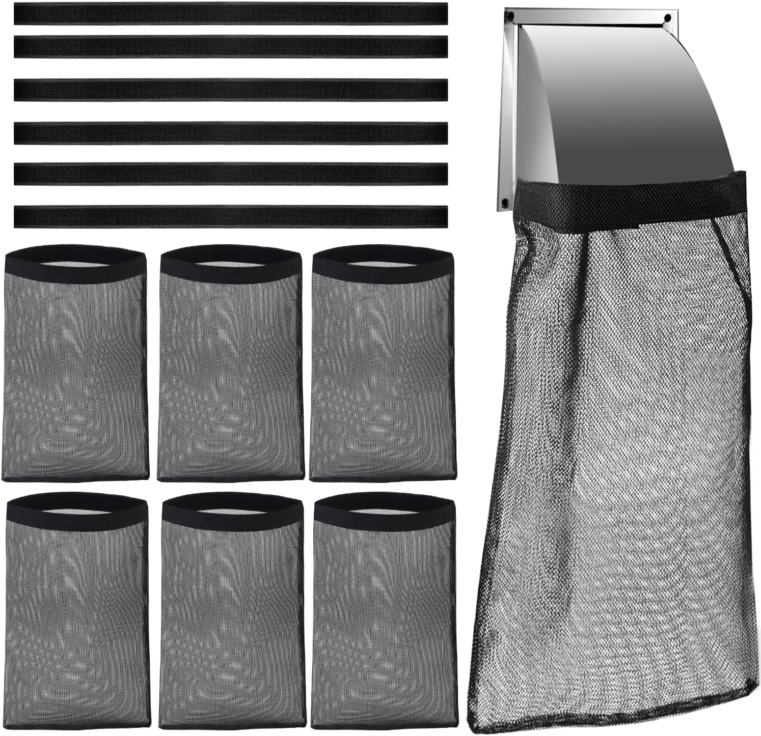6PCS Dryer Lint Catcher, Dryer Vent Lint Bag, Lint Catcher for Dryer, Dust Bag Lint Bag for Dryer Vent Outdoor, Lint Trap for Dryer Vent Outside