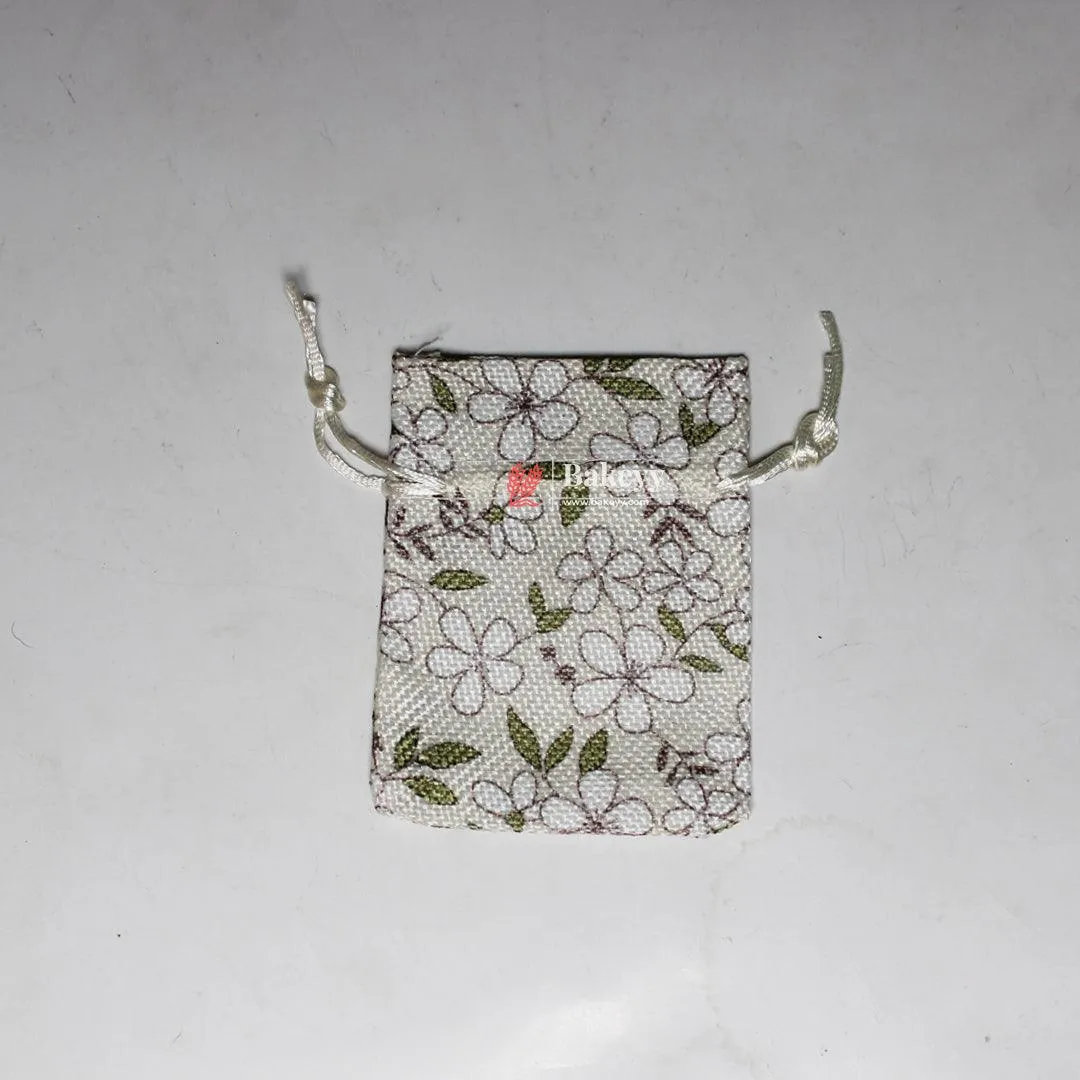 8x10 CM  Printed | Printed Potli Jute Bag | Gift Return Gifts Bags |  Drawstring Bags | Pack Of 10
