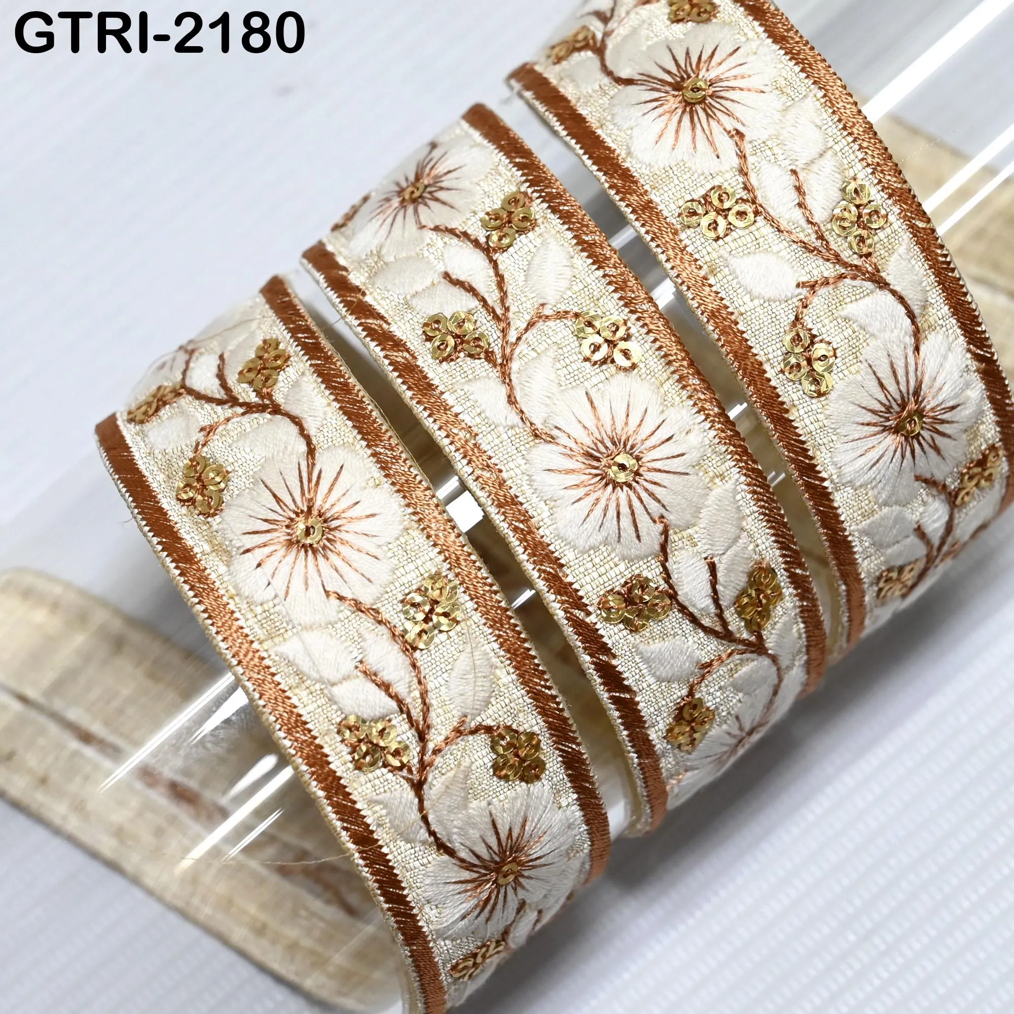 9 Yard 3cm Embroidery Ribbon for Kids Crafting Sewing Costumes Dog Collar Tote Bags, Lampshades, Holidays Decor Embroidered Embellishment