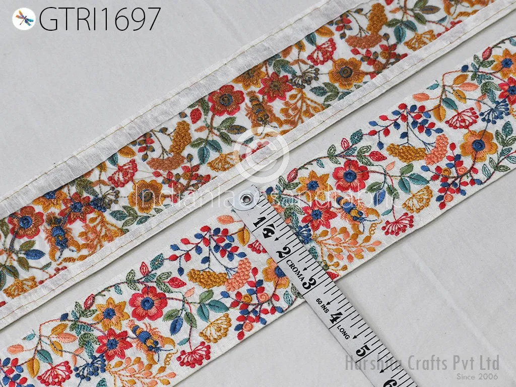 9 Yard Embroidered 8cm Trim Dress Indian Lehenga Sari Border DIY Crafting Saree Sewing Decorative Beach Bags Trimmings Ribbons Home Decor