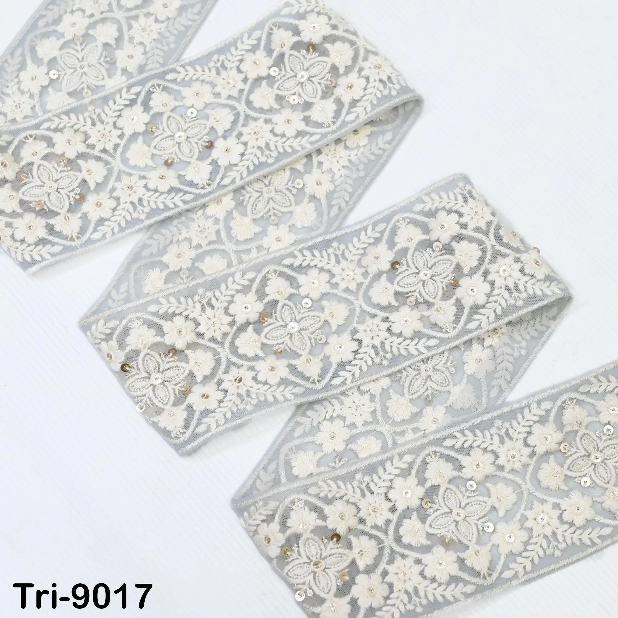 9 Yard Embroidered 8cm Trim Indian Sari Border DIY Crafting Fabric Saree Sewing Decorative Beach Tote Bags Trimmings Ribbons Home Decor