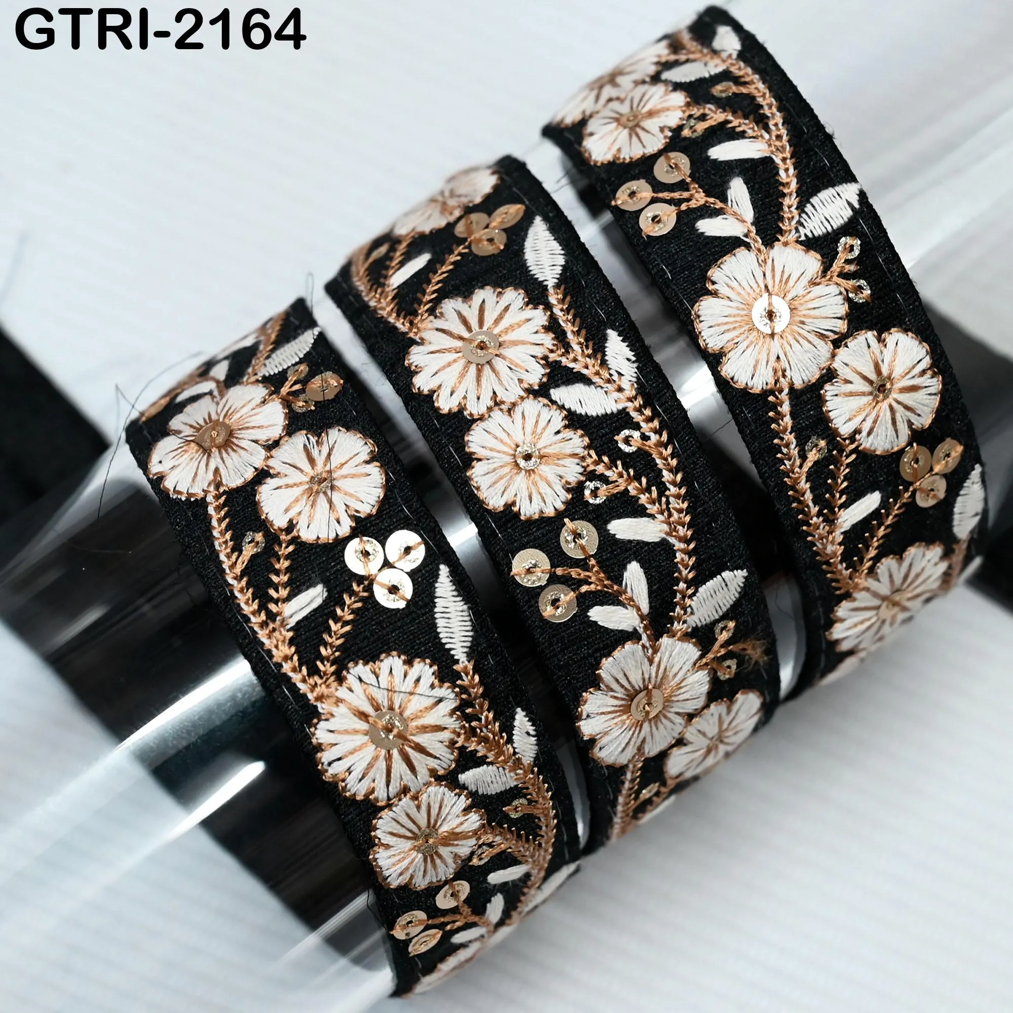 9 Yard Embroidery 3cm Ribbons Fabric Trim 6cm Indian Embroidered DIY Crafting Border Sewing Tote Bag Shoe Making Costumes Holiday Ornaments
