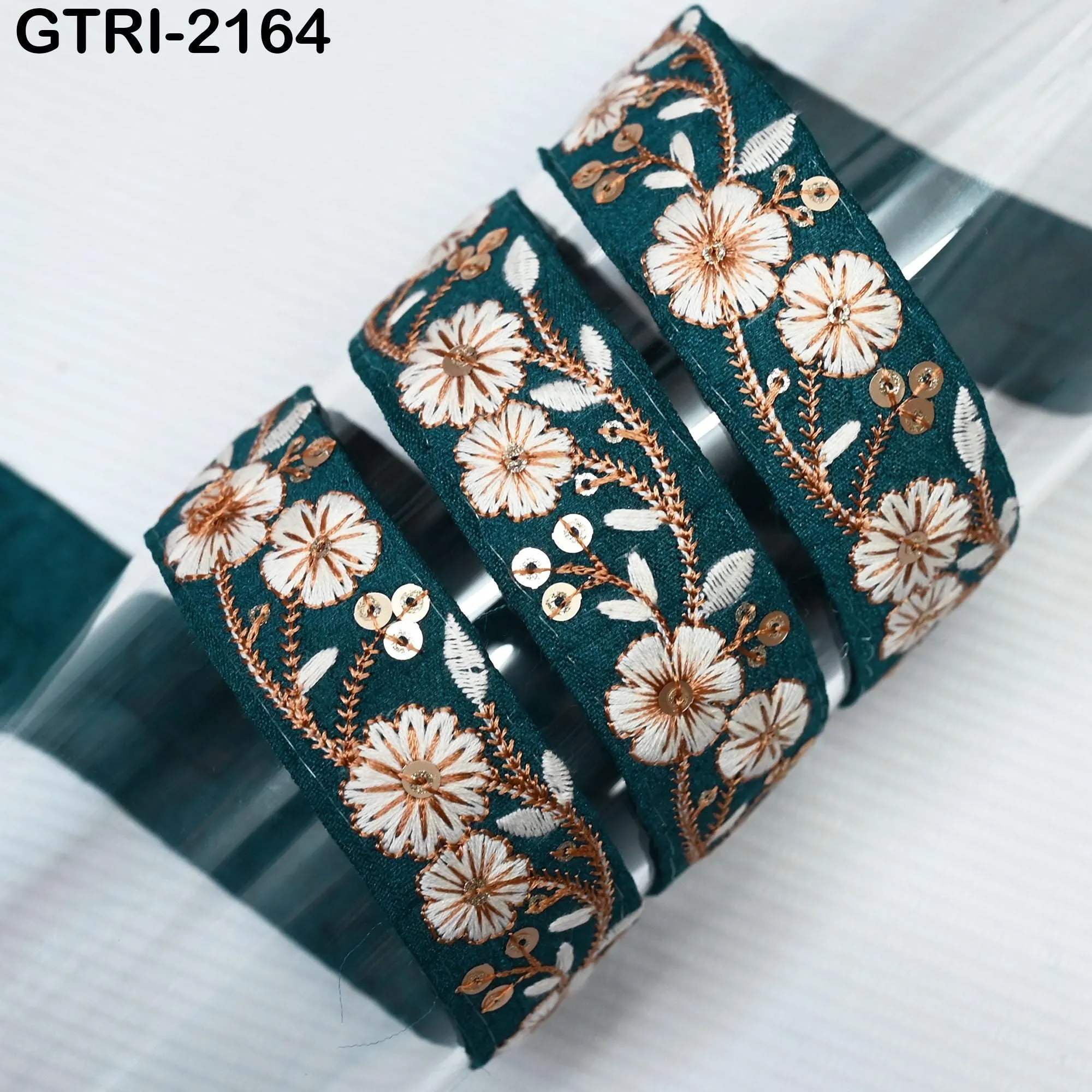9 Yard Embroidery 3cm Ribbons Fabric Trim 6cm Indian Embroidered DIY Crafting Border Sewing Tote Bag Shoe Making Costumes Holiday Ornaments