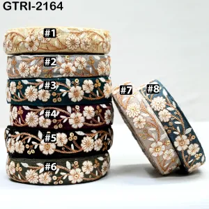 9 Yard Embroidery 3cm Ribbons Fabric Trim 6cm Indian Embroidered DIY Crafting Border Sewing Tote Bag Shoe Making Costumes Holiday Ornaments