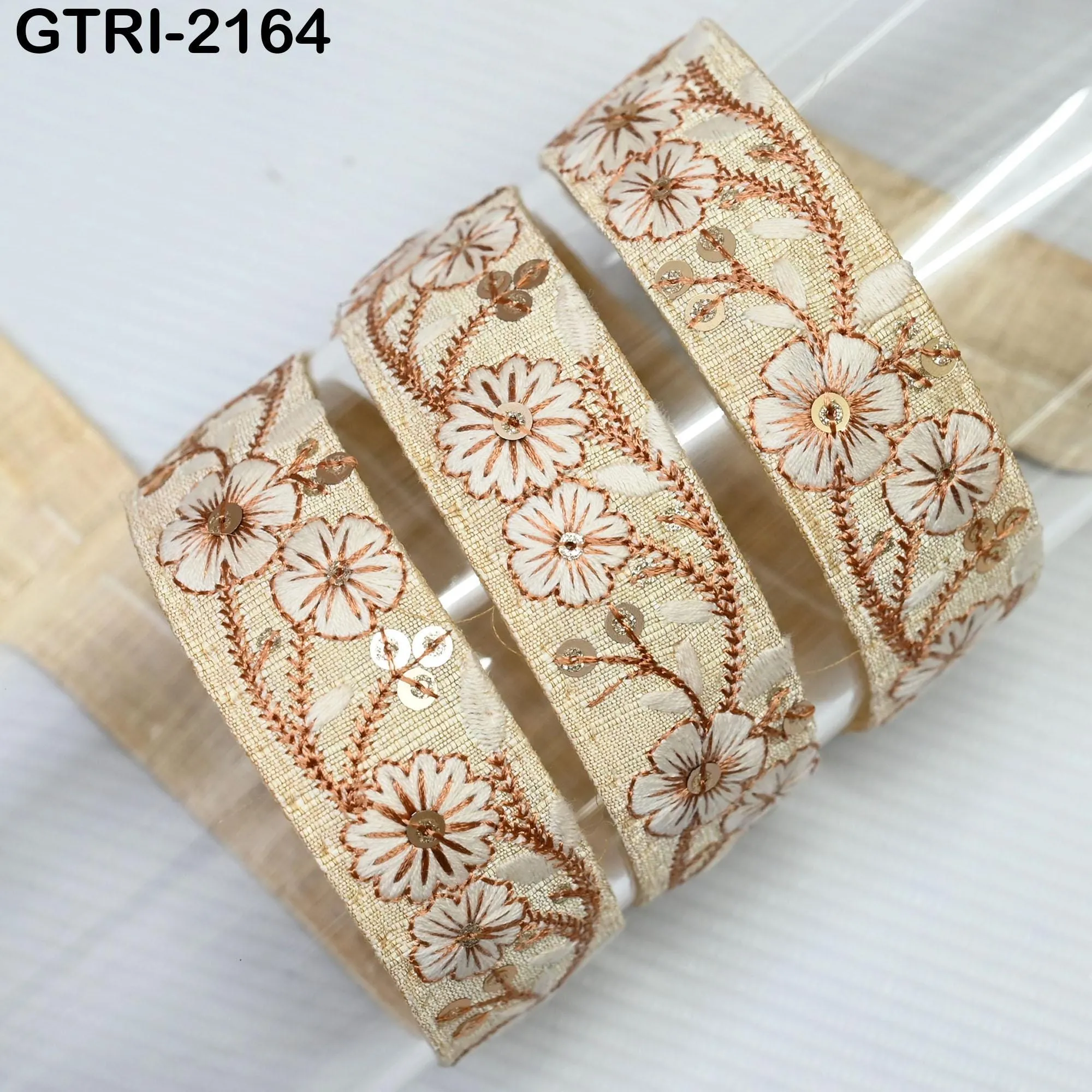 9 Yard Embroidery 3cm Ribbons Fabric Trim 6cm Indian Embroidered DIY Crafting Border Sewing Tote Bag Shoe Making Costumes Holiday Ornaments