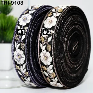 9 Yard Embroidery Ribbon for Kids 3cm Dog Collar Tote Bags, Lampshades, Holidays Decor Embroidered Embellishment Crafting Sewing Costumes