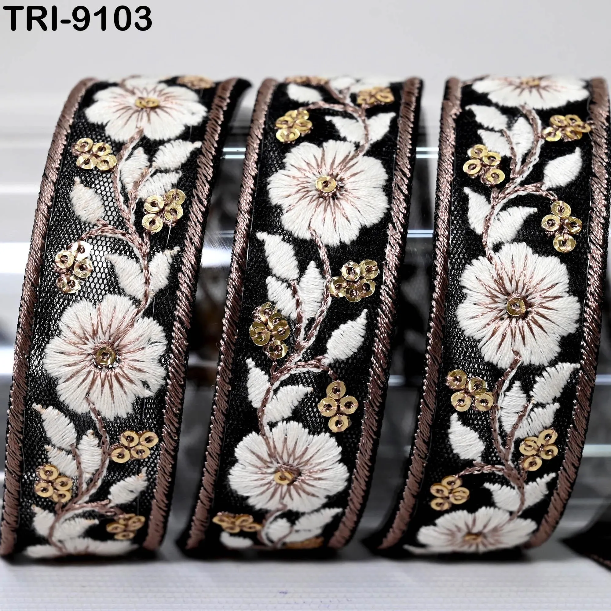 9 Yard Embroidery Ribbon for Kids 3cm Dog Collar Tote Bags, Lampshades, Holidays Decor Embroidered Embellishment Crafting Sewing Costumes