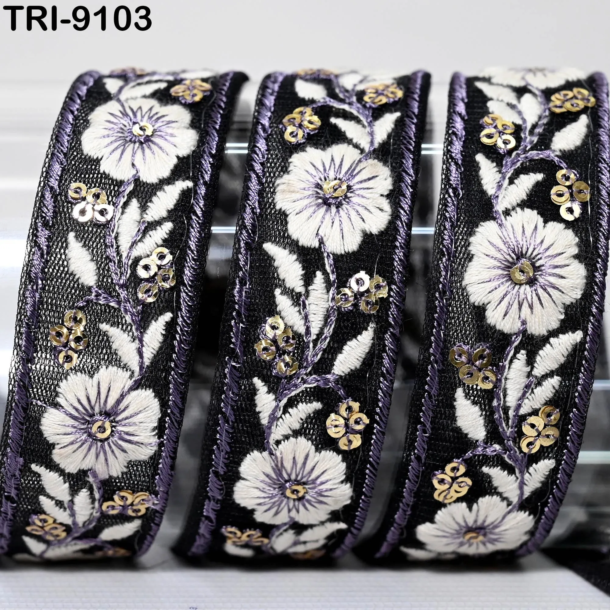 9 Yard Embroidery Ribbon for Kids 3cm Dog Collar Tote Bags, Lampshades, Holidays Decor Embroidered Embellishment Crafting Sewing Costumes