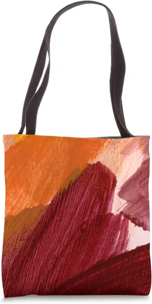 Abstract Art Boho Gypsy Artistic Earthy Bold Color Style Tote Bag