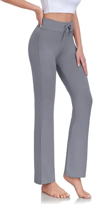 ADANIKI Women's Long Modal Comfy Drawstring Trousers Loose Straight-Leg for Yoga Running Sporting