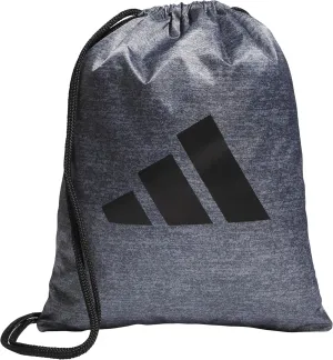 adidas Tournament 3.0 Sackpack Drawstring Bag Lightweight Backpack, Jersey Onix Grey/Black/3, One Size