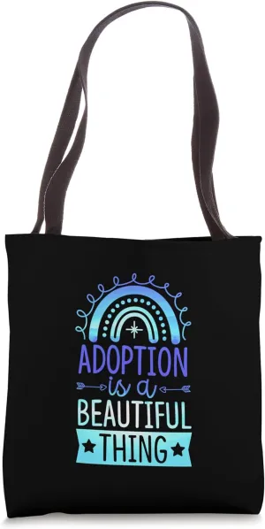 Adoption Is A Beautiful Thing Bohemian Rainbow Adoption Tote Bag