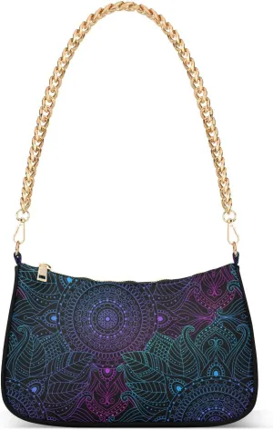 ALAZA Art Arabesque Mandala Boho Ethnic Bohemian Shoulder Bag Purse for Women Tote Handbag with Zipper Closure