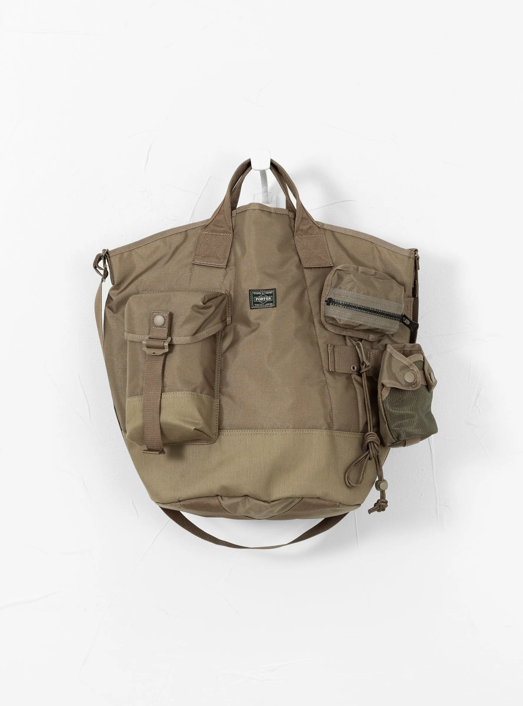 ALL 2Way Bucket Tote With Pouches Beige