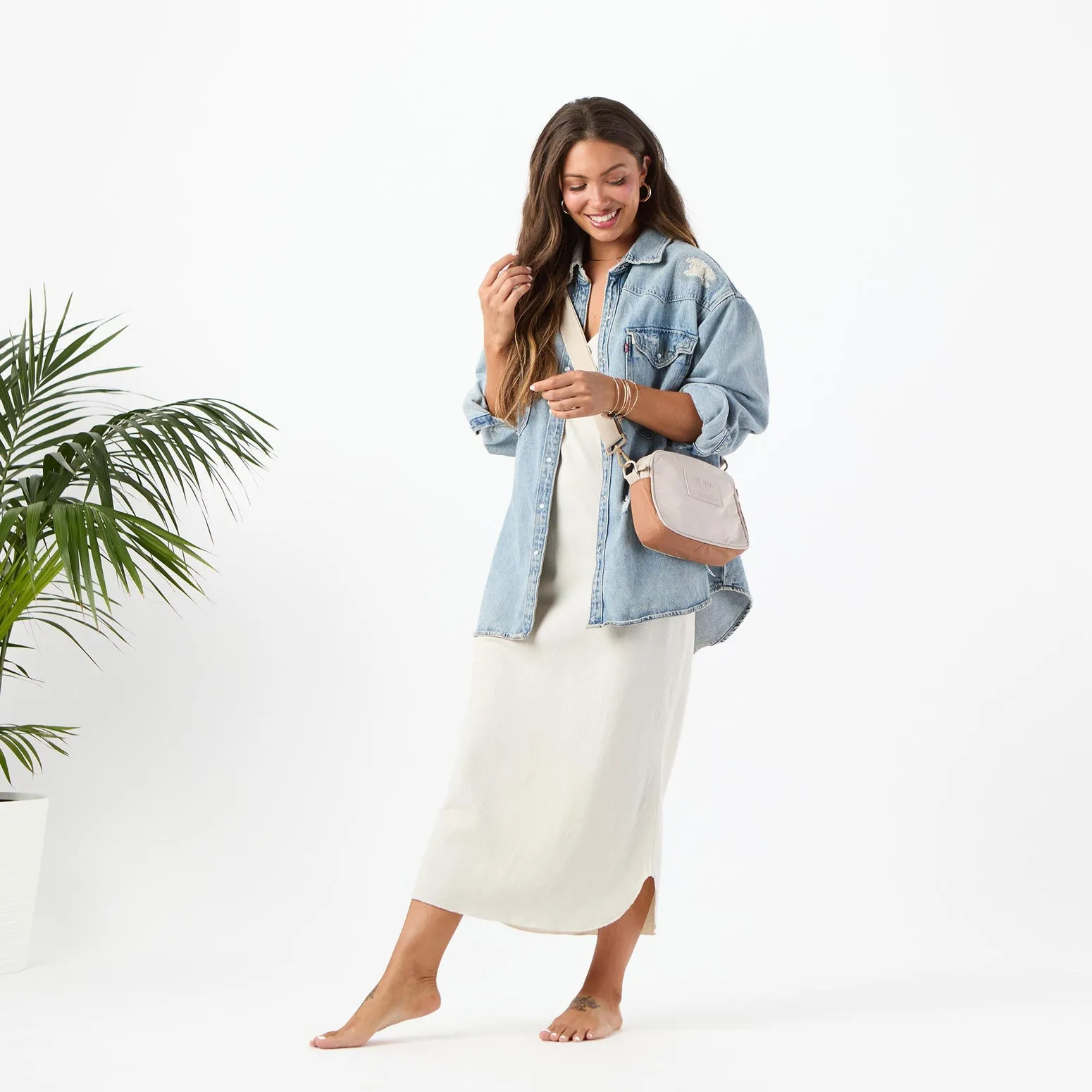 Aloha Collection Color Block Le Tour Bag-Toffee/Sandstone