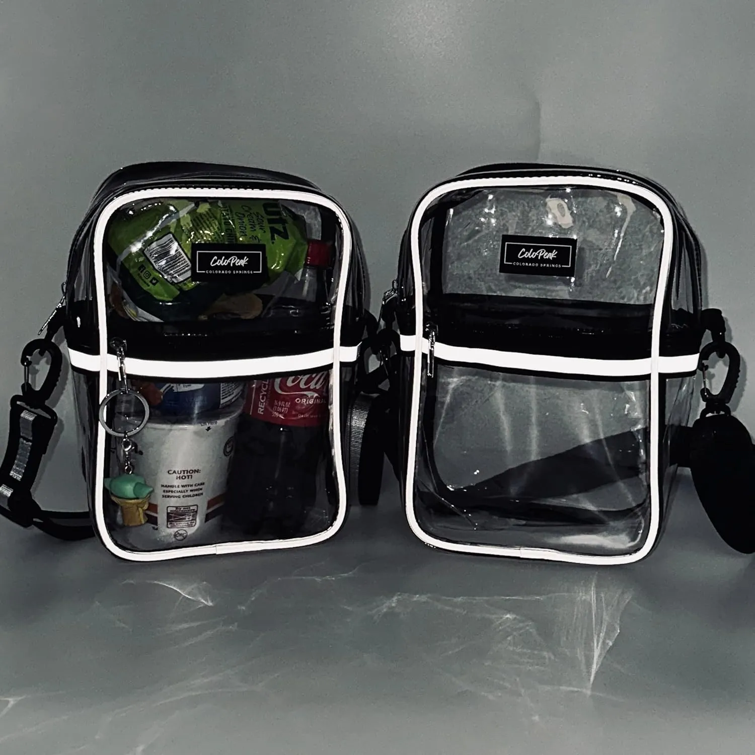 Amazonian 1.0 Clear Bag for Women and Men, Plastic Crossbody Bag, Stadium Approved Purse, Transparent bag