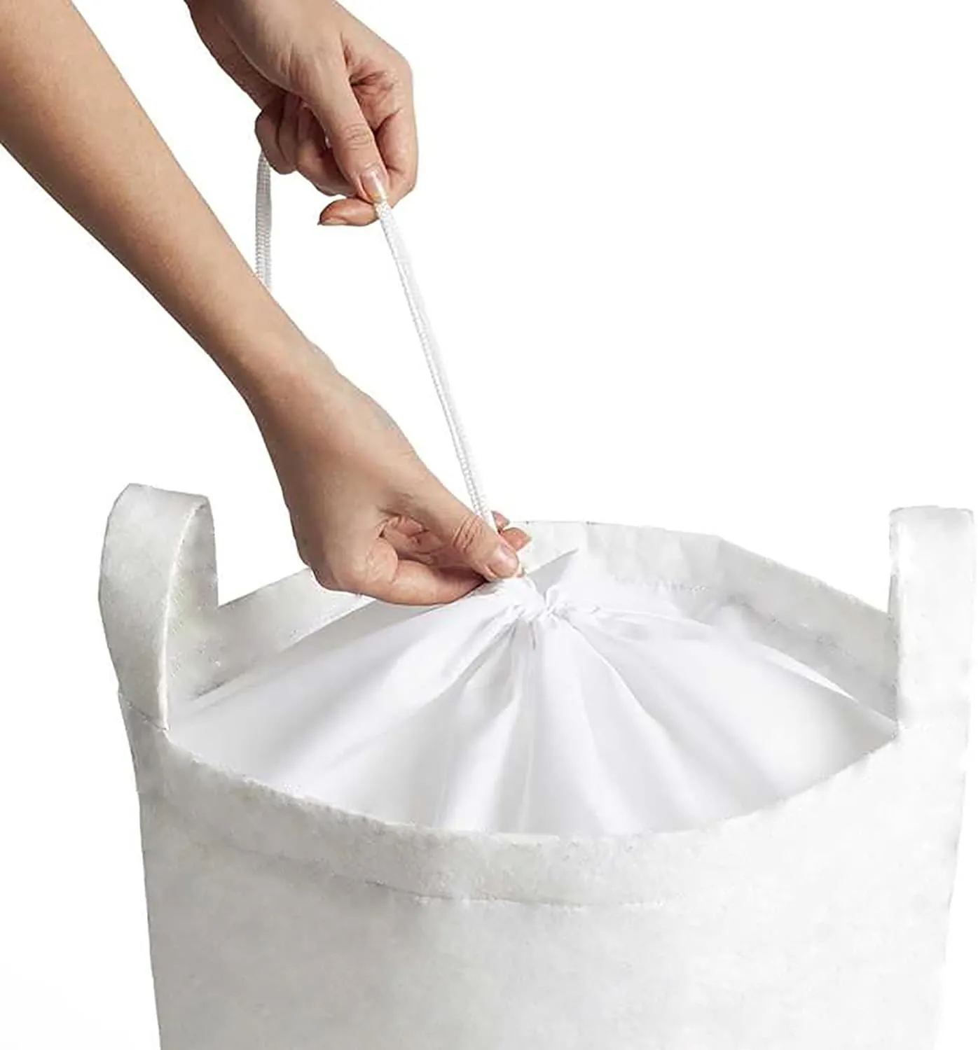 Ambesonne Flower Laundry Bag Pack of 2, Vintage Old Fashioned Floral Pattern Silhouettes Briar Shrubs Roses Retro, Hamper Basket with Handles Drawstring Closure, 13" x 19", Rose Pale Green White