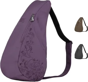AmeriBag 17" Microfiber Love My Life Crossbody Sling Healthy Back Bag