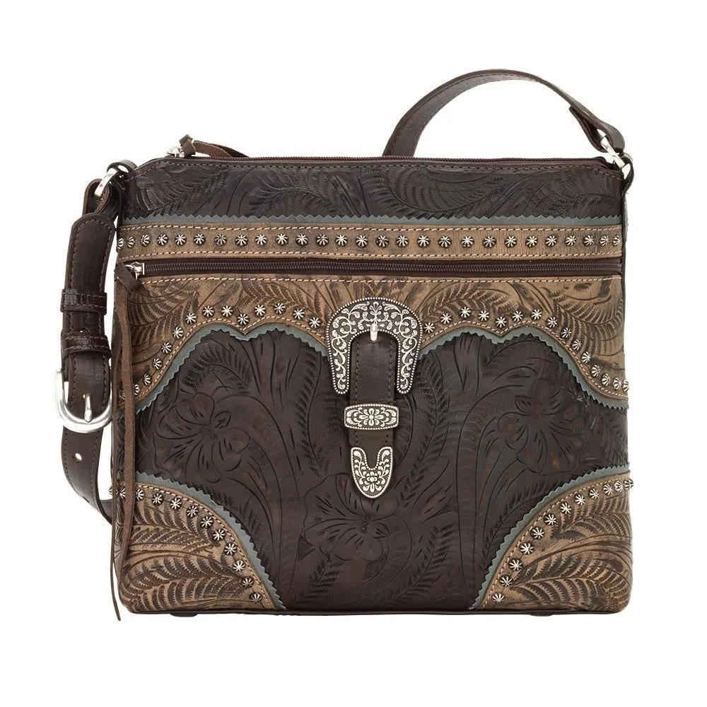 American West Saddle Ridge Zip Top Shoulder Bag